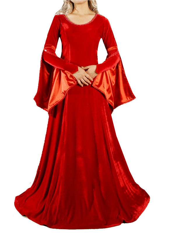 Ladies Medieval Renaissance Costume and Headdress Size 10 - 12 Image